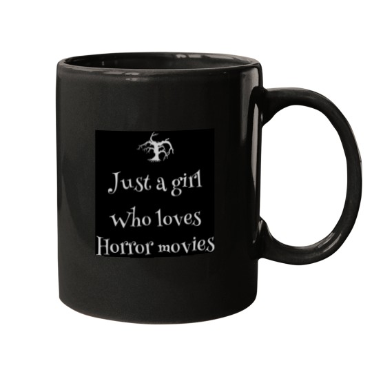 Girl Who Loves Horror Movies Halloween Scary Mugs
