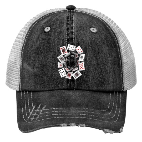 Falling Cards - Playing Cards - Print Trucker Hats