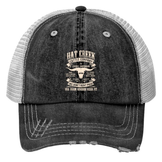 Lonesome Dove Hat Creek Cattle Company Print Trucker Hat