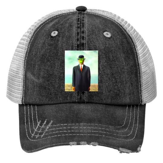 The Son of Man by René Magritte Premium Matte Vertical Poster Print Trucker Hats