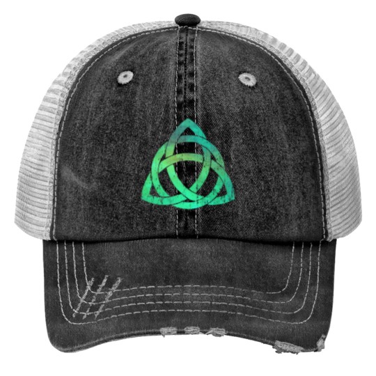 Irish Celtic Knot Triquetra Trinity Symbol Christi Print Trucker Hats