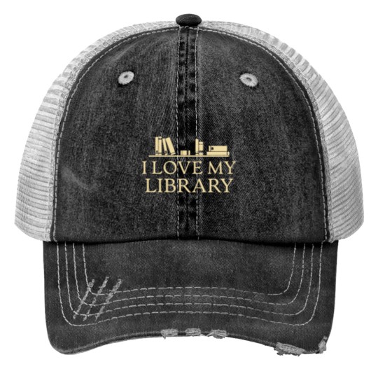 Book Read Books Saying Library Print Trucker Hats