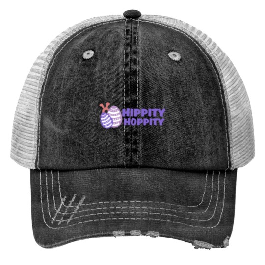 Hippity Hoppity Print Trucker Hats
