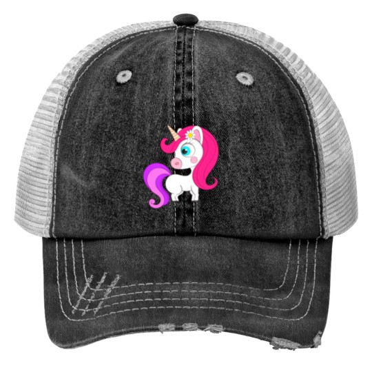 baby unicorn преобразованный 01 Print Trucker Hats