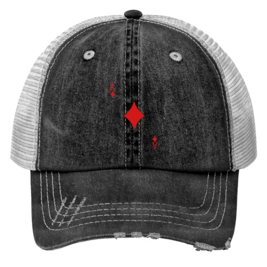 Ace Playing Card Print Trucker Hats