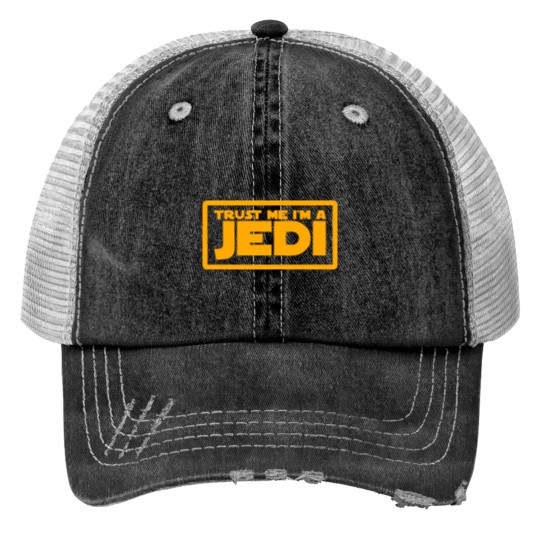 Trust Me I'm A Jedi Print Trucker Hats