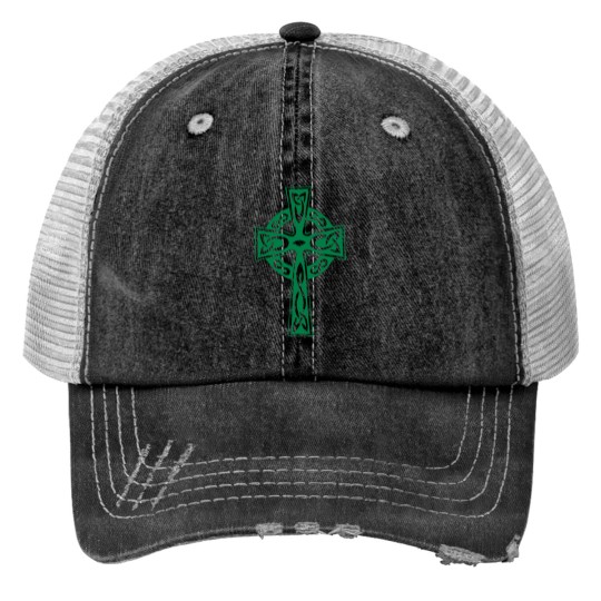 Irish Cross Print Trucker Hats