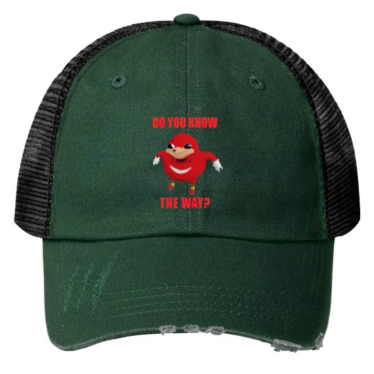 Ugandan Knuckles Do You Know The Way Print Trucker Hats