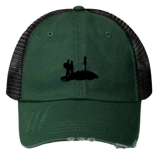 Hiking, Hiker Print Trucker Hats