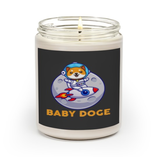 Baby Doge Coin, Cryptocurrency Moon Shiba Inu BabyDoge Scented Candles