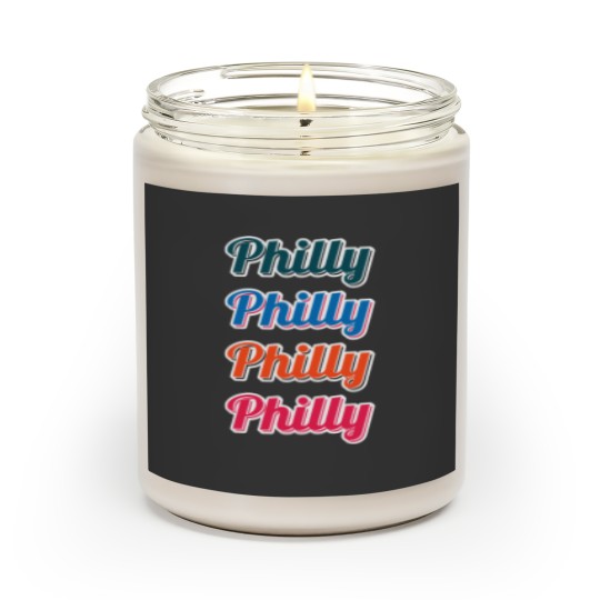Philly Sports Teams Font Scented Candles