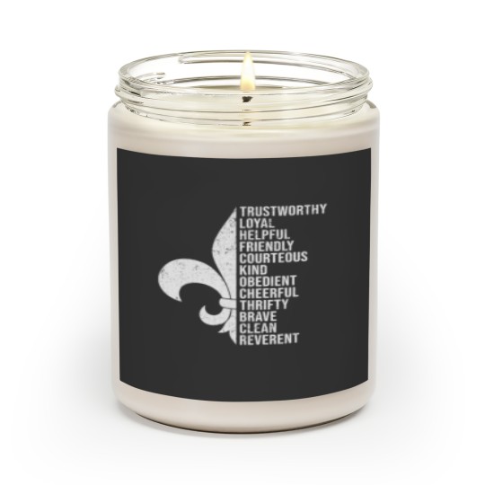 Scout Oath and Law Scout Member Boys and Girls Scented Candles
