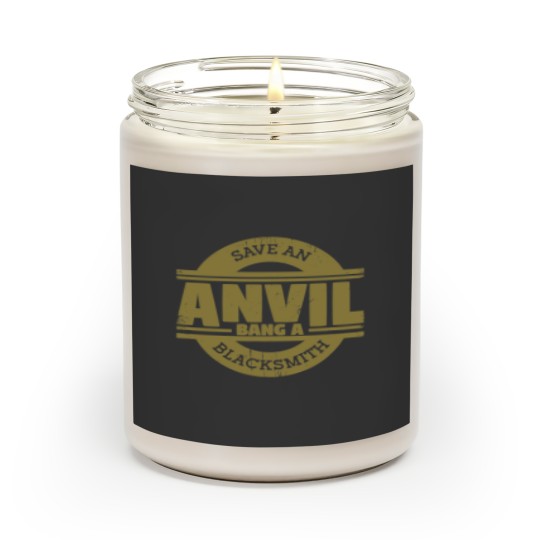 Save anvil bang a blacksmith Farrier Coal Forge Blacksmith Scented Candles