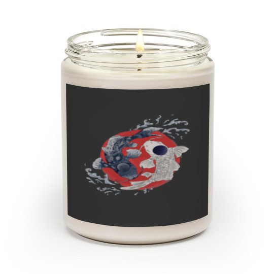 Koi Fish Ying and Yang Style Scented Candles