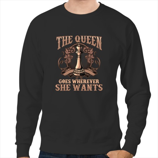 Funny Black Chess Queen Gift Players Cute Shogi Master Kid Sweatshirts