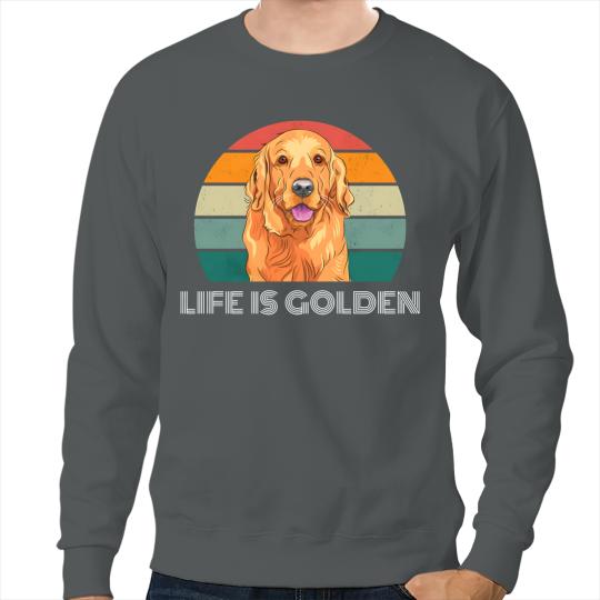 Retro Life is Golden Sweatshirts, Golden Retriever Mom Apparel