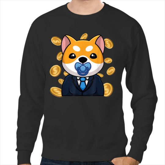 Baby dog , Funny Dogecoin Shiba Inu The Millionaire Sweatshirts
