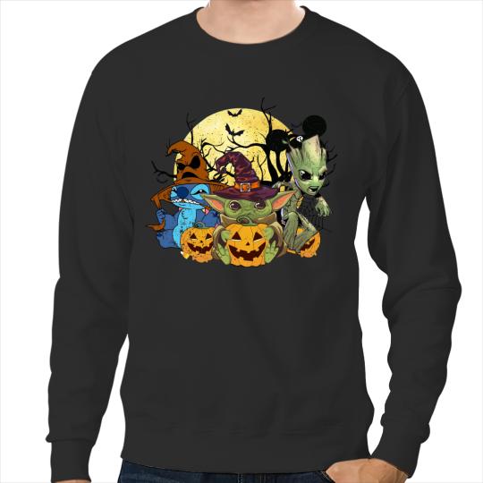 Disney Stitch Halloween Sweatshirts, Stitch Horror Halloween Sweatshirts