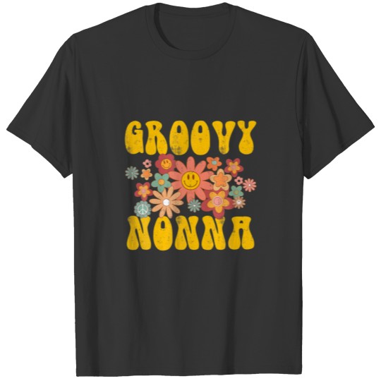Retro Groovy Nonna Matching Family 1St Birthday Pa T Shirts