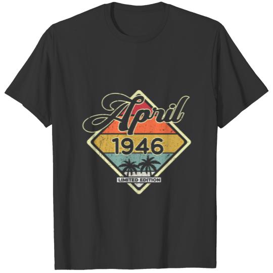 Vintage 75th Birthday April 1946 Sports Gift T Shirts