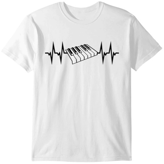 Piano Keyboard Heartbeat T-shirt