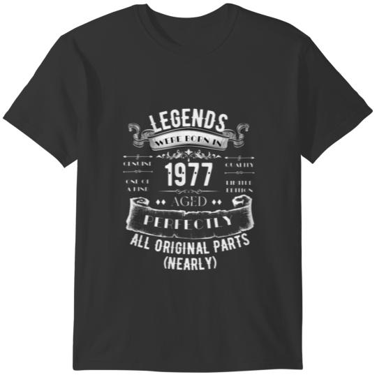 45Th Birthday T Shirts Vintage Legends Born In 1977 45
