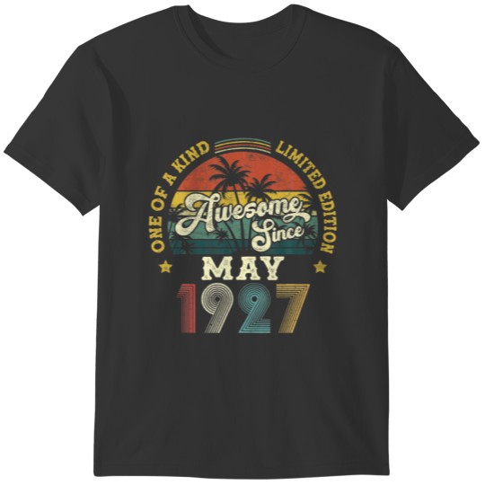 Awesome Since May 1927 Vintage 95Th Birthday Gifts T Shirts
