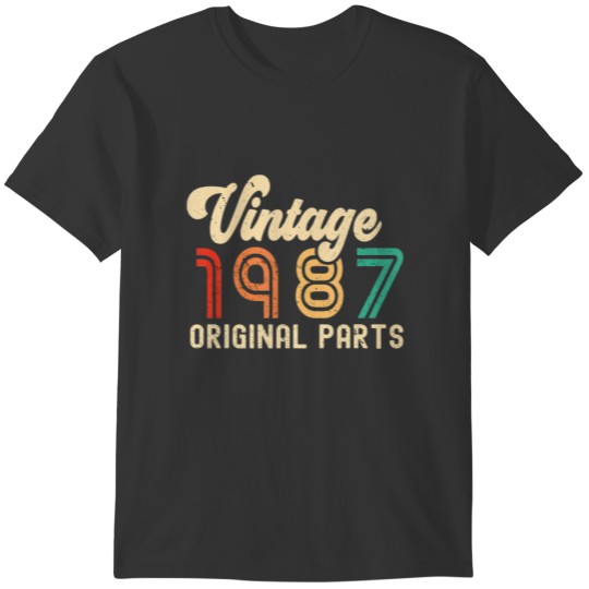 1987 Original Parts 35Th Birthday 35 Years Vintage T Shirts