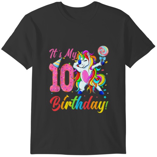 It's My 10Th Birthday Happy 10Th Birthday Unicorn T Shirts