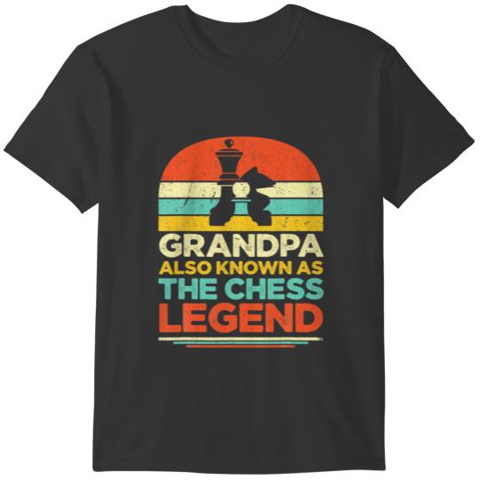 Mens Vintage Grandpa Also Known As The Chess Lover T Shirts