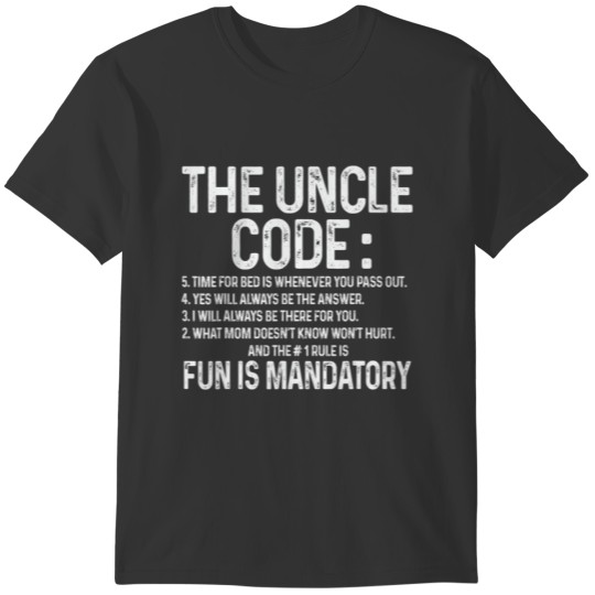 Mens Cool Uncle T Shirts From Niece Nephew The Uncle Co