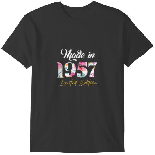 Womens Made In 1957 Limited Edition 65 Birthday Gi T Shirts