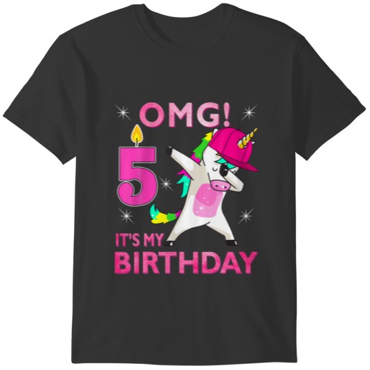 5Th Birthday Kids, OMG! It's My 5Th Birthday Unico T Shirts