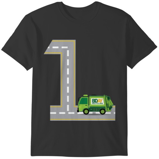 1st Birthday Garbage Truck Baby T Shirts