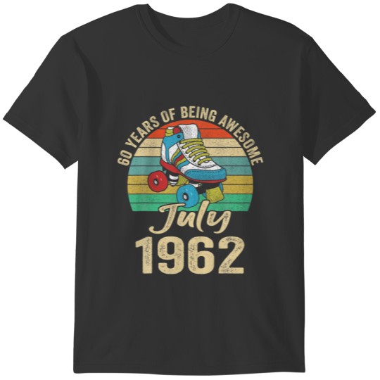July 1962 60 Years Old 60 Birthday Apparel T Shirts