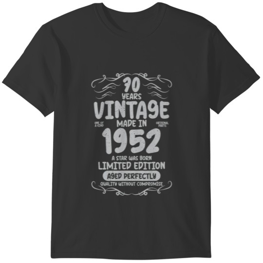 Vintage 70Th Birthday T Quarantine 70Th Birthday T Shirts