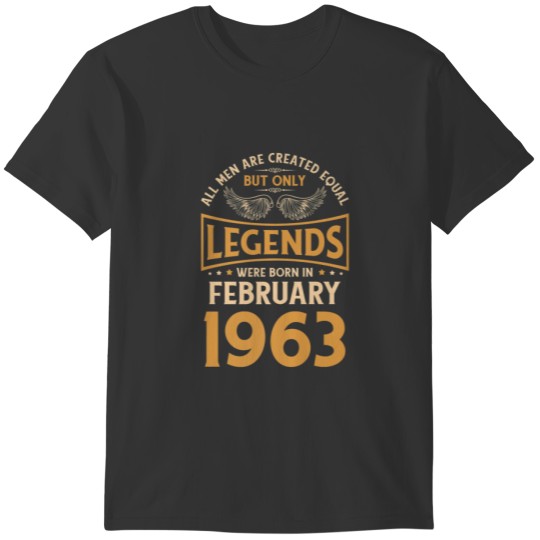 60 Birthday 60 Legendär 1963 T Shirts