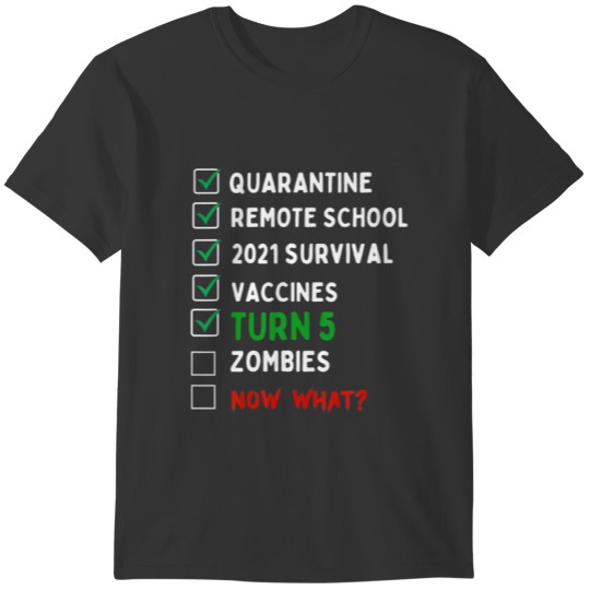 Funny 5Th Birthday Gift Quarantine T Shirts