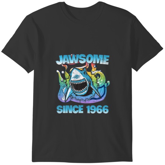 Jawsome Since 1966 Happy Shark 55 Birthday T Shirts