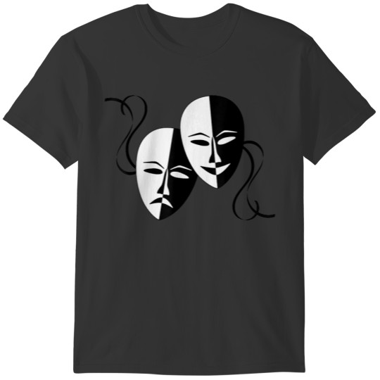 Comedy Tragedy Masks Actor Gift T Shirts