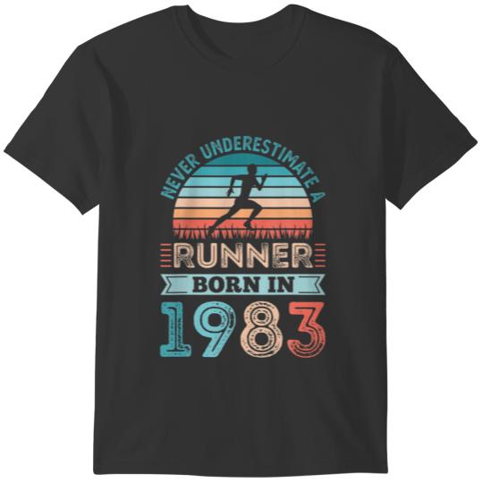 Runner Born In 1983 40Th Birthday Running Gifts T Shirts