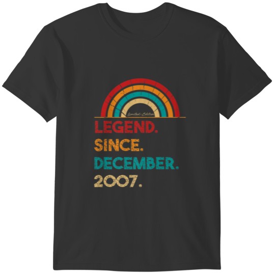 Legend Since December 2007 15Th Birthday Gift Born T Shirts