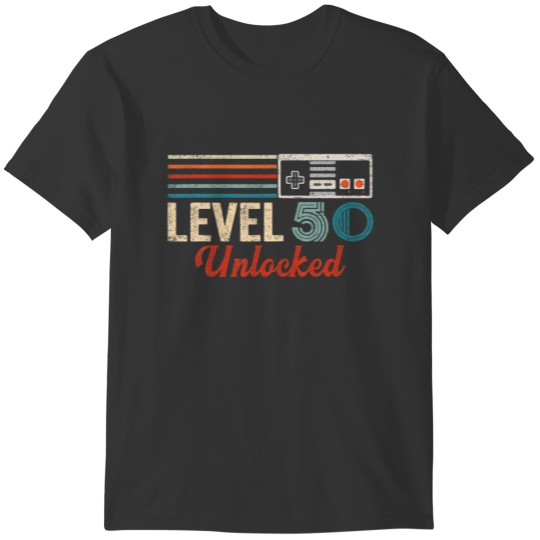 Unlocked Level 50 Birthday Boy Video Game Controll T Shirts