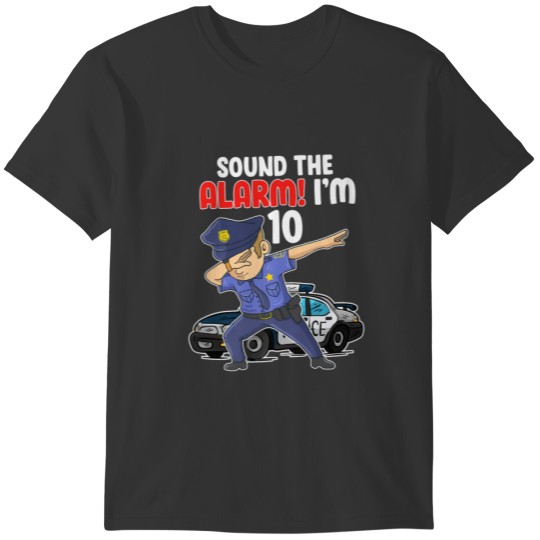 10Th Birthday Boy Police Officer 10Th Birthday Par T Shirts
