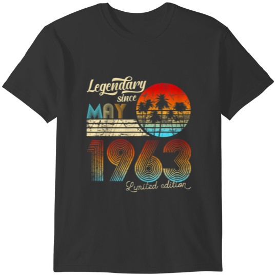 60. Birthday 60 Legendary Since May 1962 Gift T Shirts