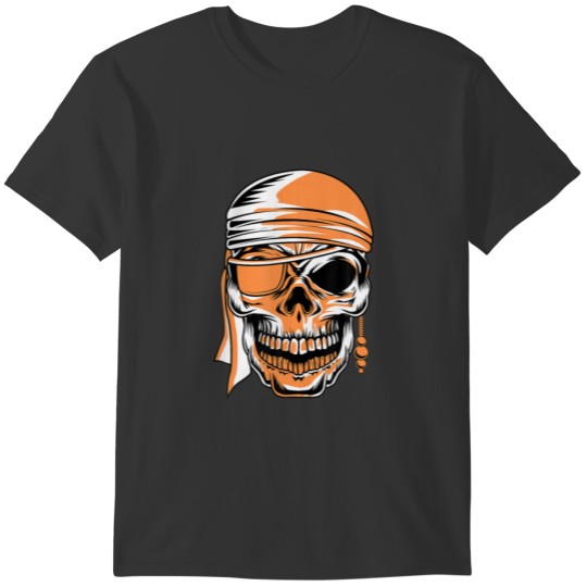 Pirate Skull Head Halloween Theme Costume T Shirts