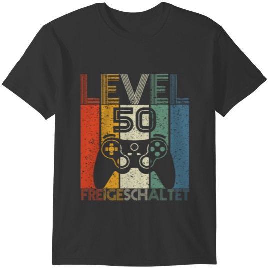 50 Birthday Gift Level 50 Unlocked Video Gamer T Shirts