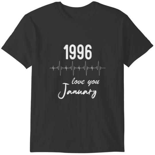 Vintage January 1996 25 Year Old 25 Birthday Valen T Shirts