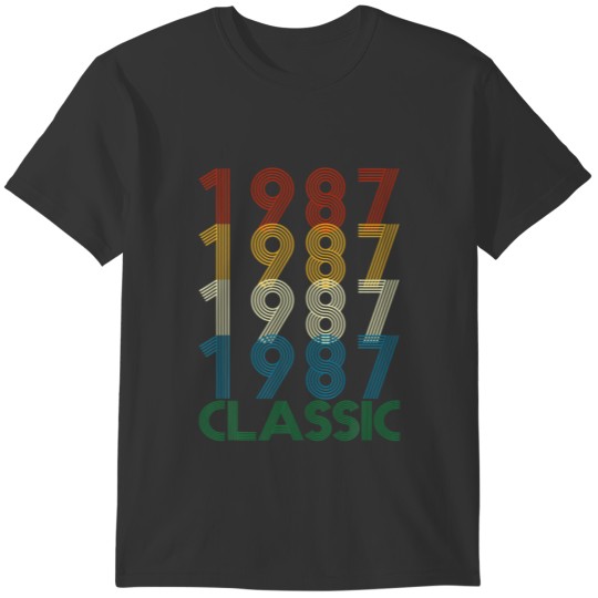 Vintage 1987 Classic Retro 35Th Birthday 35 Years T Shirts