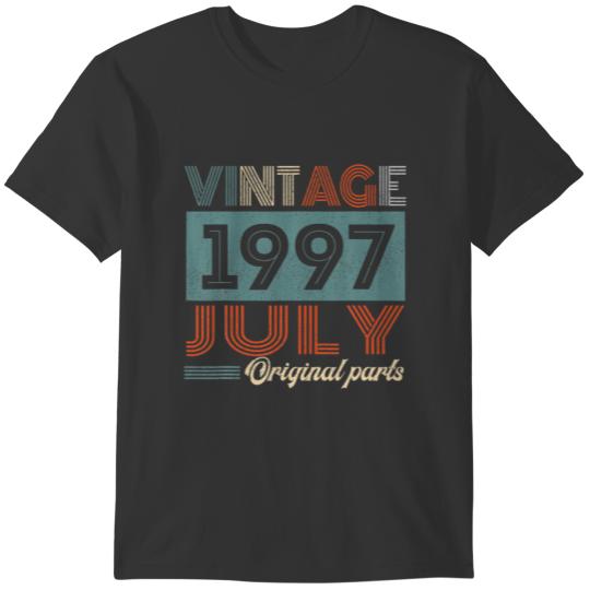 Vintage July 1997 25 Years Old 25 Birthday Apparel T Shirts